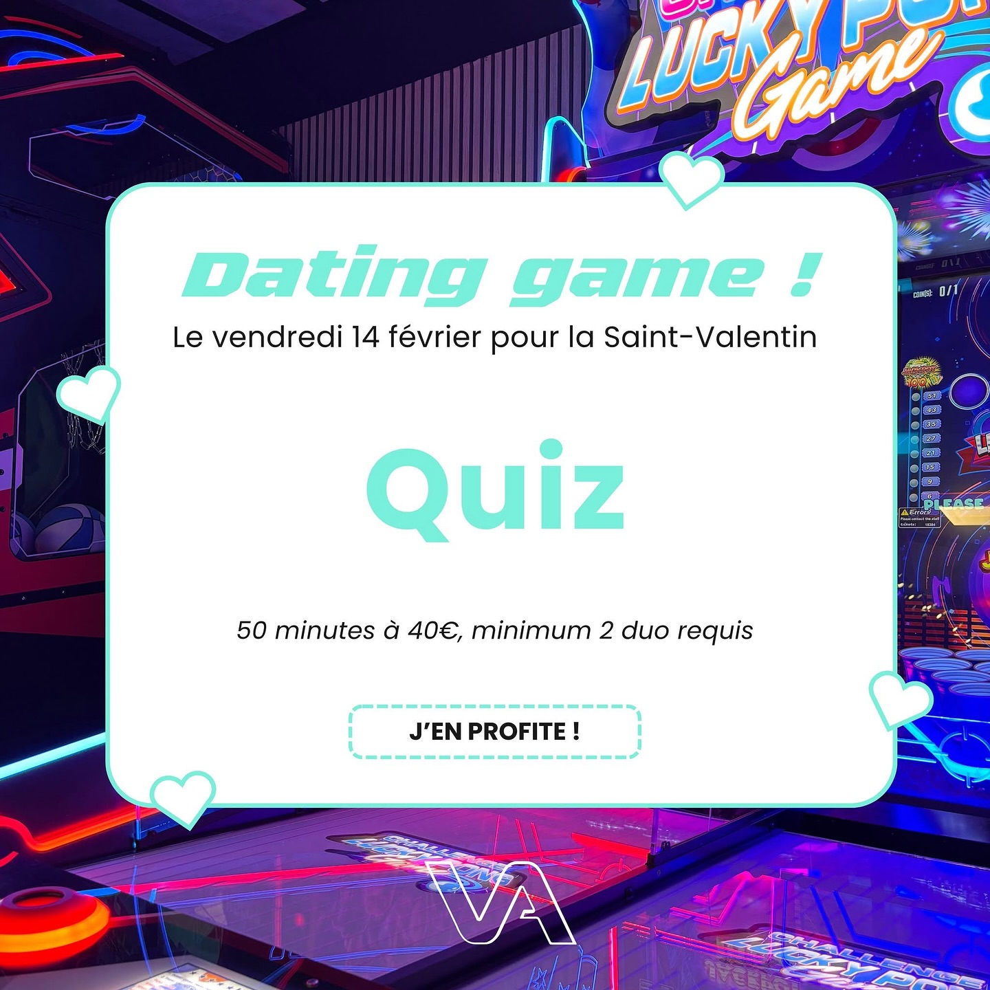 Saint-Valentin 2025 à Nevers - l'offre spéciale Rival Quiz